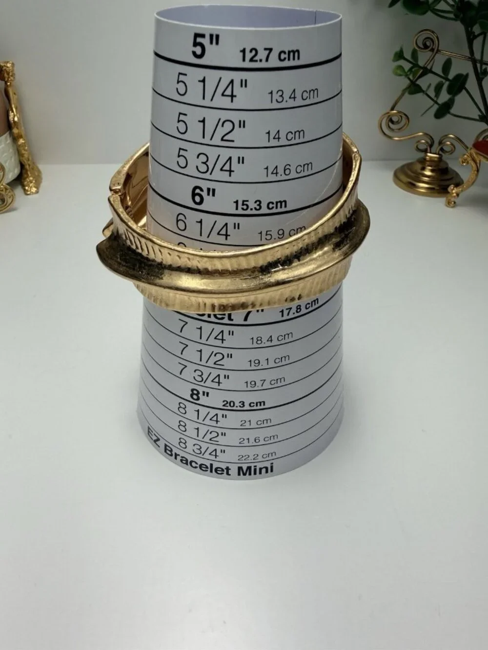 Zara Golden Sculptural Statement  Bracelet For Women Abstract Design - Picture 5 of 10